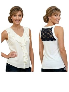 "IZ Byer" (XS) Sexy Back Combines Sophistication and Sexiness in a Ruffle…
